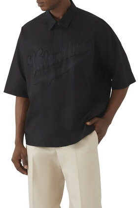Valentino Garavani Logo Patch Bowling Shirt